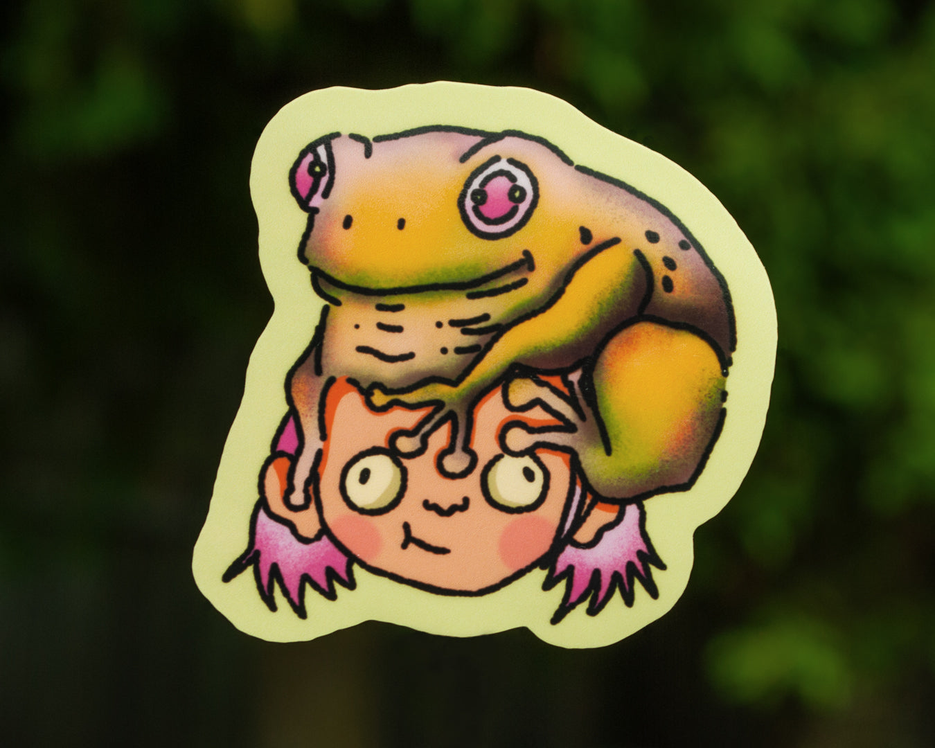 A Frog and a Girl - Vinyl Sticker