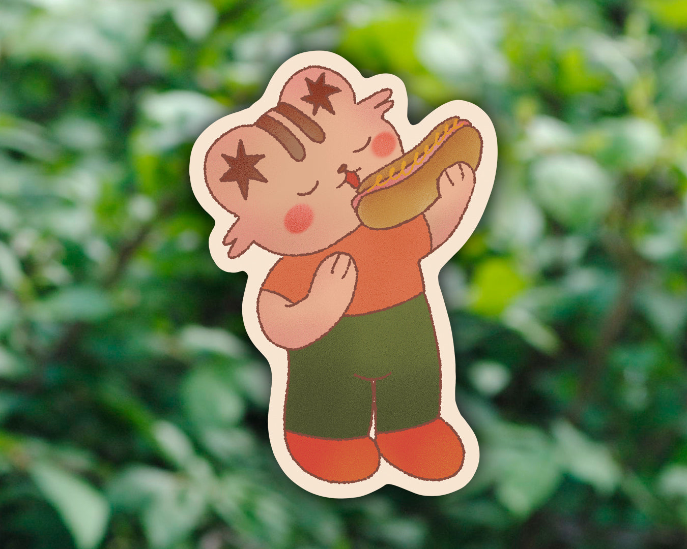 Hot Dog Bear - Vinyl Sticker