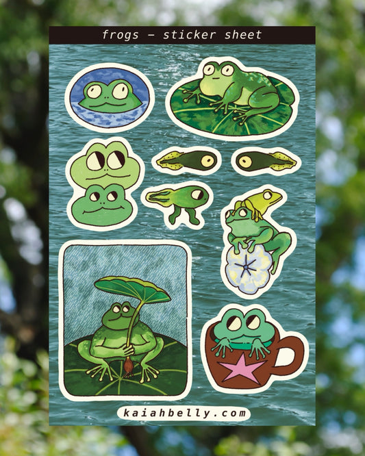 Frogs - Sticker Sheet