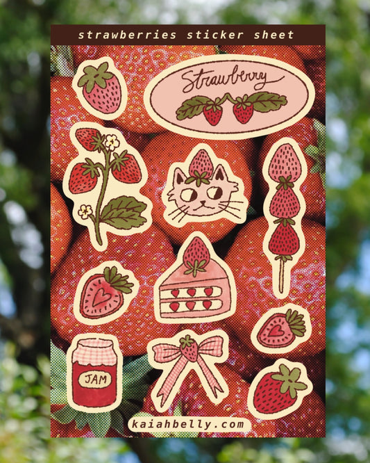 Strawberries - Sticker Sheet