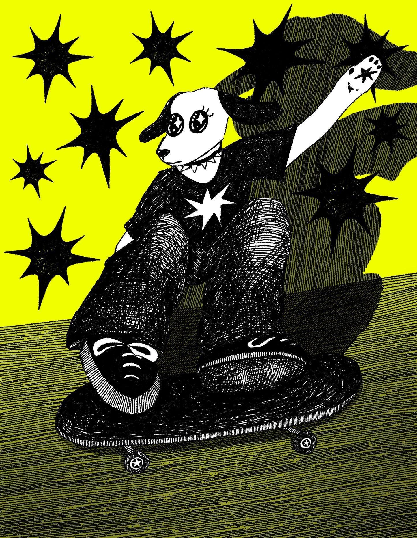 Skater Dog - Print
