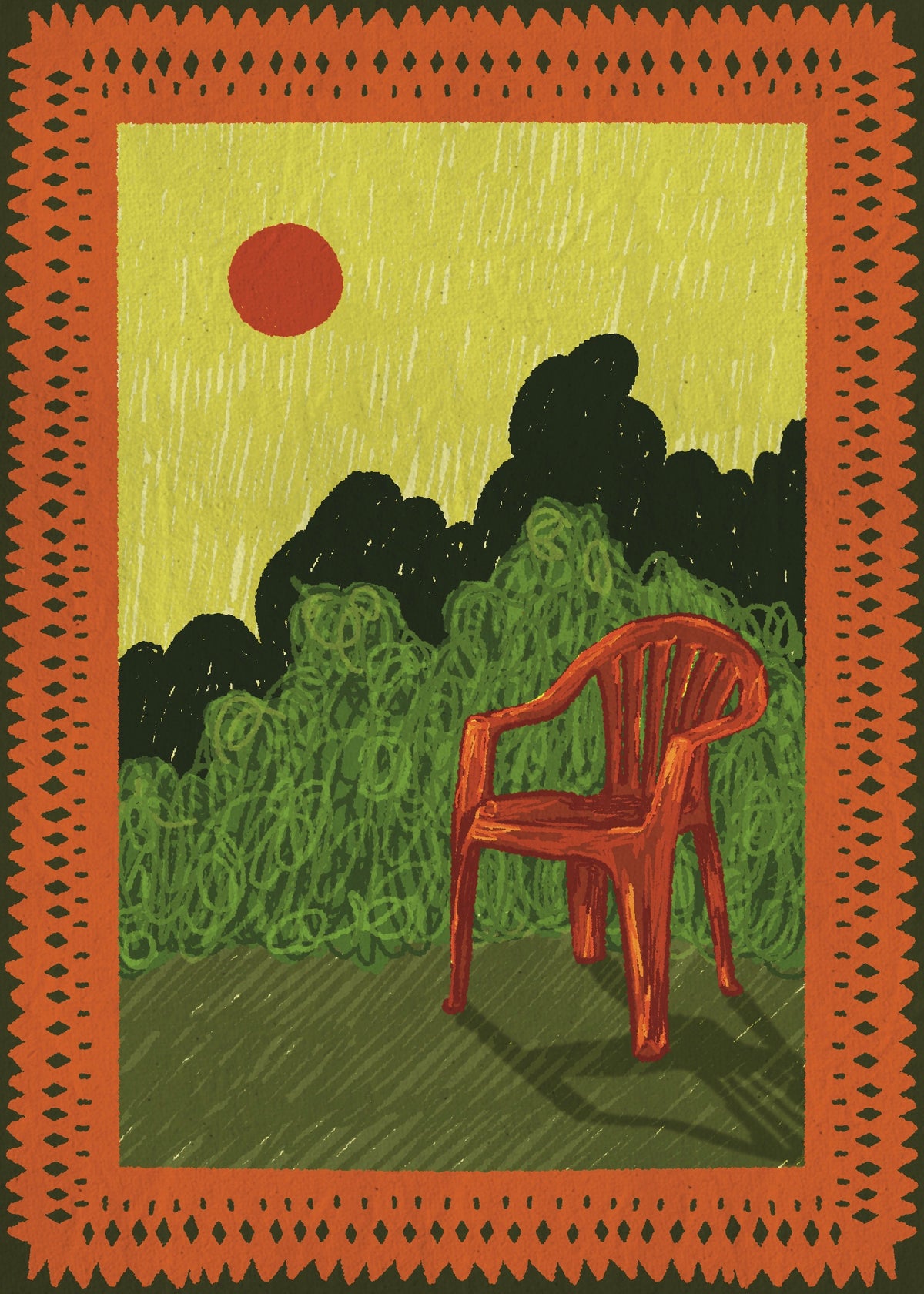 Sunset Chair - Mini Print