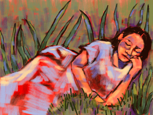 Sleeping in the Grass - Print