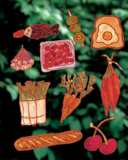 10 food - Mini Stickers