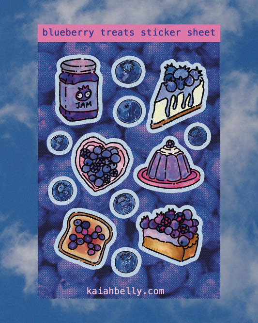Blueberry Treats - Sticker Sheet