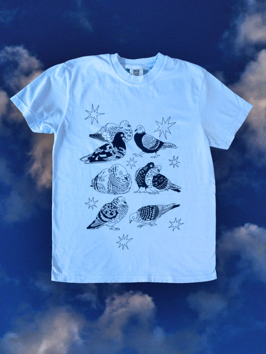 Pigeon T-shirt - Light Blue