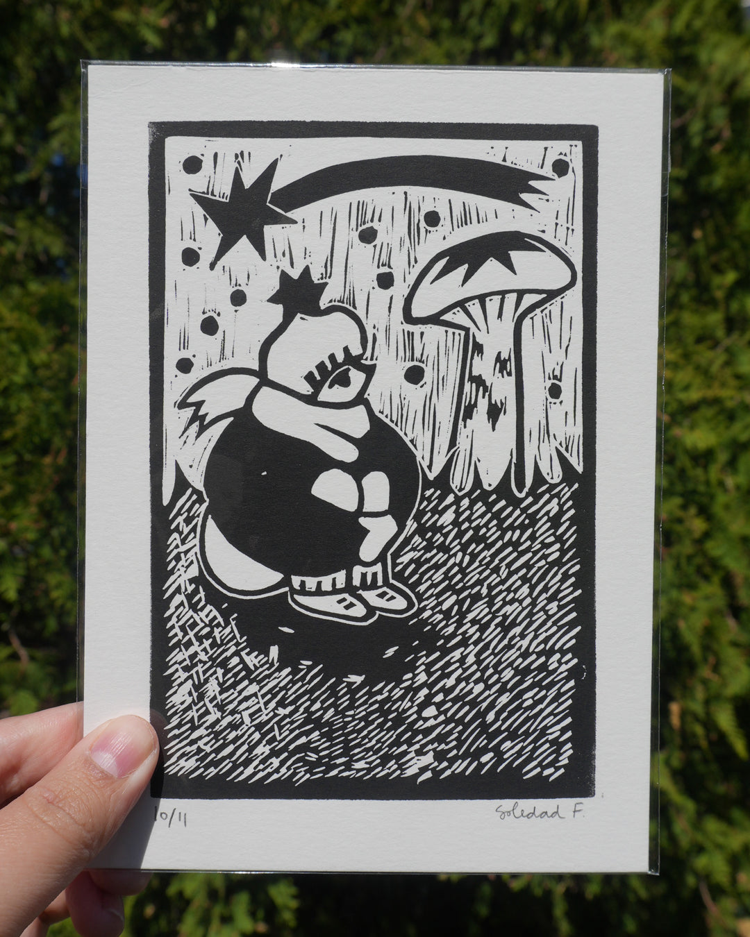 Chill Boy - Linocut Print