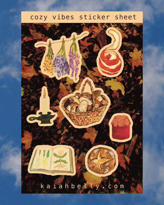 Cozy Vibes - Sticker Sheet