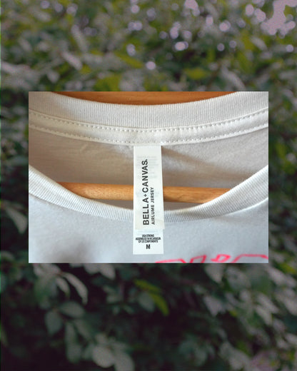 I Don't Care - White Jersey Crop Tee