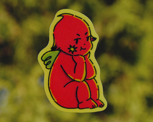 Cute Red Baby - Vinyl Sticker