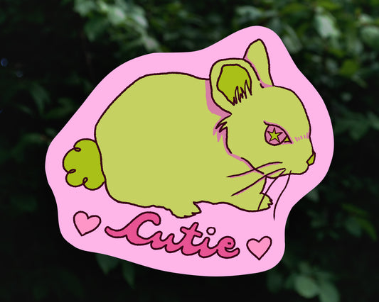 Cutie Bunny - Vinyl Sticker