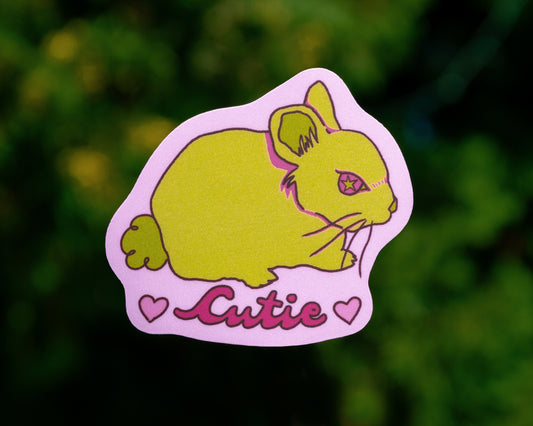 Cutie Bunny - Vinyl Sticker