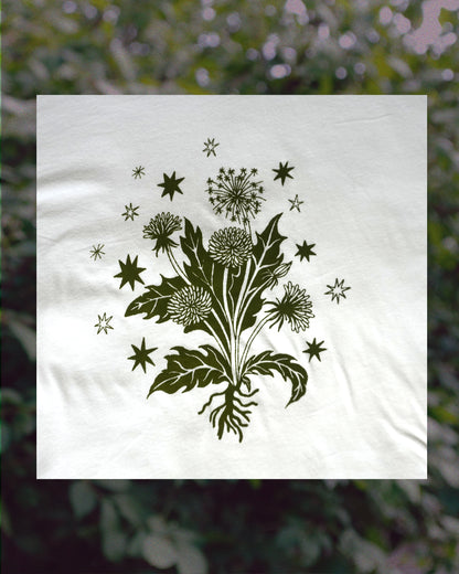 Dandelion - White Jersey Crop Tee