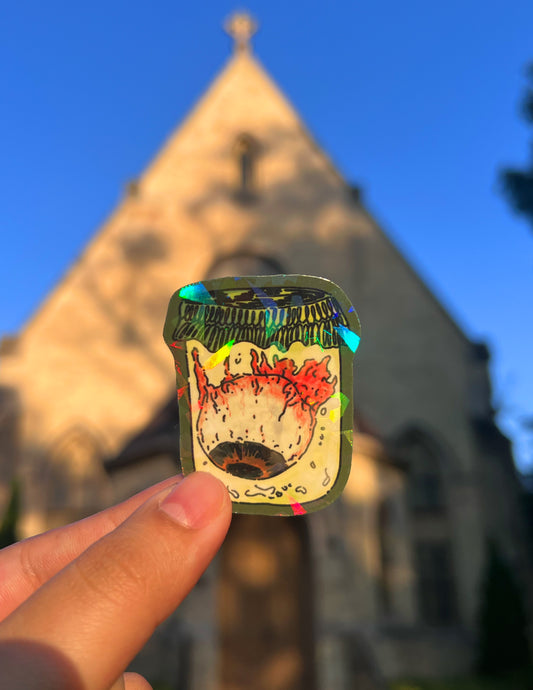 Eye in a Jar - Vinyl Holographic Sticker