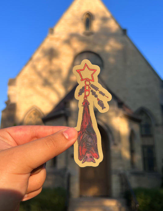 Bat Keychain- Vinyl Sticker