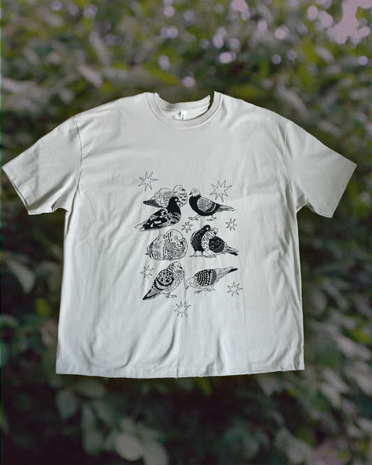 Pigeons - Dust 7.5 OZ Heavyweight T-shirt