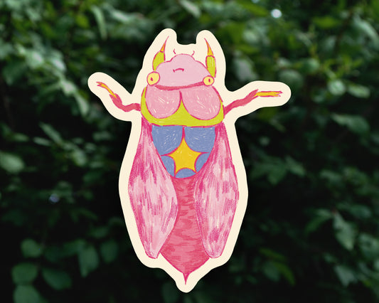 Pink Bug - Vinyl Sticker