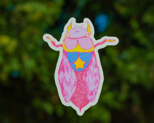 Pink Bug - Vinyl Sticker