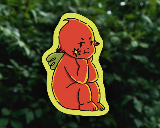 Cute Red Baby - Vinyl Sticker