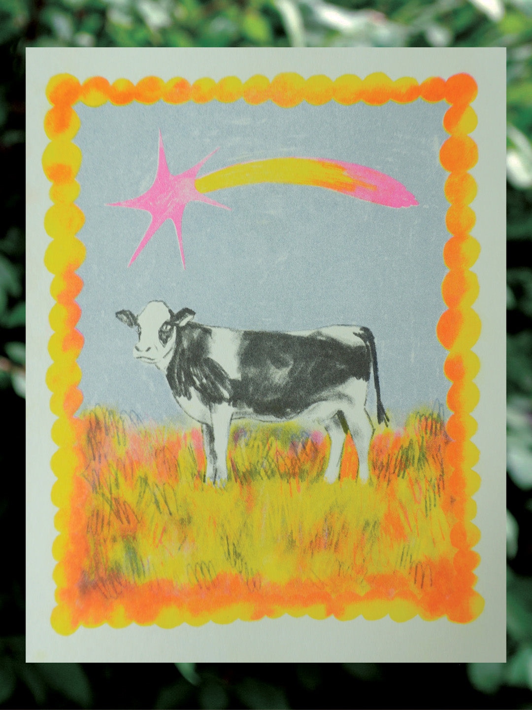 Cow - Riso Print