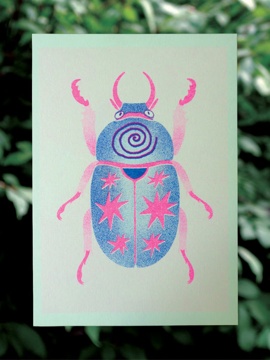 Beetle - Riso Print