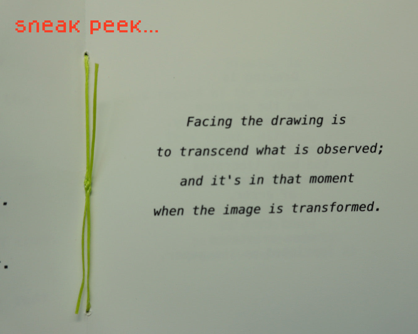 Some Thoughts About Drawing - Zine